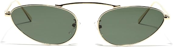 Luxury Cat Eye Sunglasses Women 2024 Fashion Unique Small Oval Sun Glasses Trendy Metal Frame Triangle Eyewear UV400