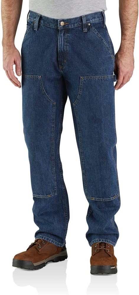 Carhartt Men's Loose Straight Double-Front Denim Dungaree