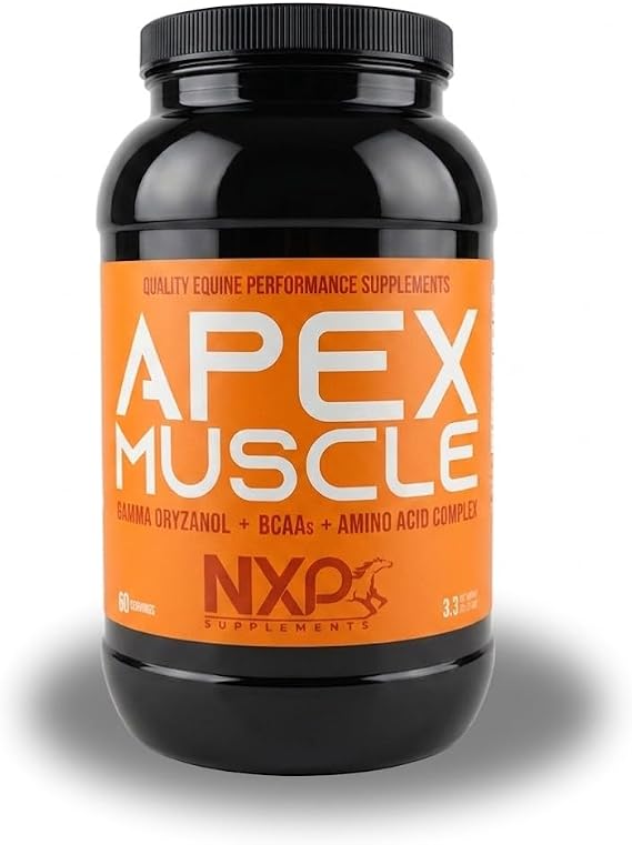 APEX Equine Muscle Builder Powder for Horses | High-Potency Gamma Oryzanol & BCAAs | Lean Mass, Strength & Recovery Support | Unflavored, 3.3 lb (60 Servings)