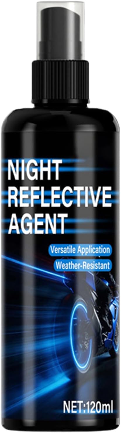 Spray - Paint, 120ml Glitter Night Reflective Agent, Spray Paint | for Fabric Clothes Car Bike Outdoor Fishing Cycling Running Backpack Helmet Stroller, High Visibility Warning