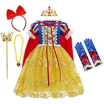 Princess Dress Up for Little Girls Snow White Birthday Party Halloween Costume Christmas Outfits wAccessories