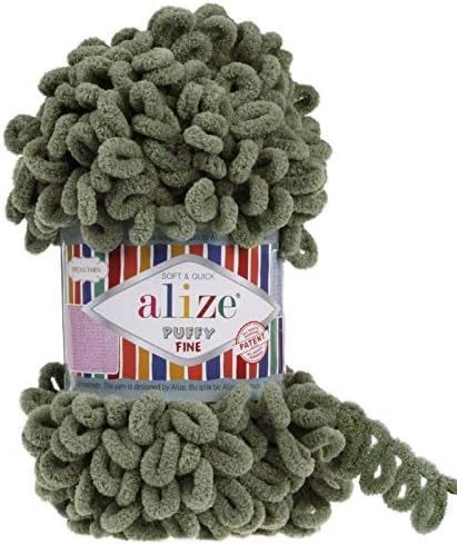 4 Balls Alize Puffy Fine, Yarn Plush, Baby Yarn, Kids, Blanket Plaid Easy Finger Knitting, No Hook Needle