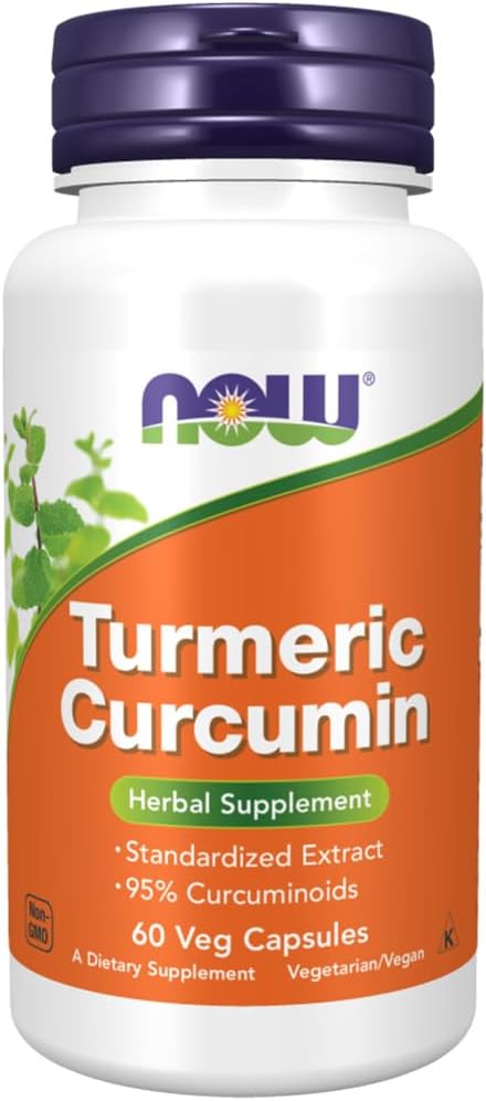 Now Foods, Turmeric Curcumin, 665mg, 60 Vegan Capsules, Lab-Tested, Gluten Free, Soy Free, Gluten Free, Vegetarian, Non-GMO