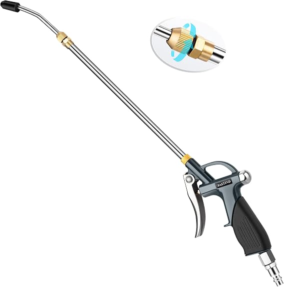JASTIND Long Air Nozzle Blow Gun for Compressor, 19-28 Inch Extension Wand