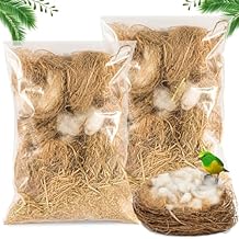 Sukh Bird Nesting Material - Bird Nests Bedding Hummingbird Nesting Material Mixing Canary Nesting Material Finch Nesting Material Parakeet Nesting Materials for Cage,Gardens,Tree Trunks (3)
