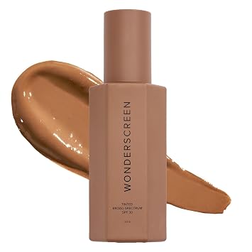 DIME Beauty Tinted Glow Wonderscreen SPF 30 - Mineral Tinted Moisturizer for Face with 19% Zinc Oxide, Skin-Enhancing Tone-Evening Sunscreen, Glow-Enhancing Tint, Vegan, Cruelty-Free, 50 g
