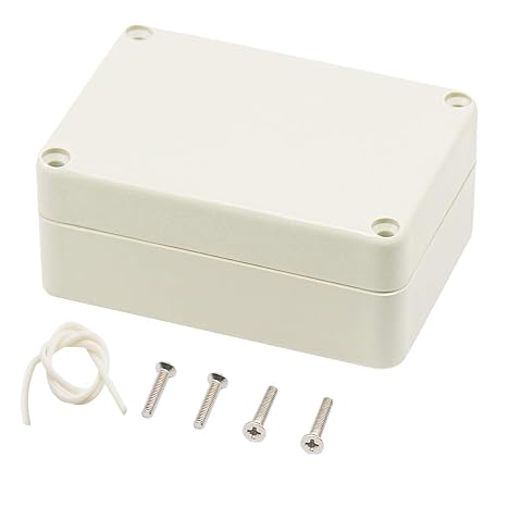Zulkit Junction Box ABS Plastic Dustproof Waterproof IP65 Universal Electrical Boxes Project Enclosure Gray 3.3 x 2.3 x 1.3 inch (83 x 58 x 33 mm)