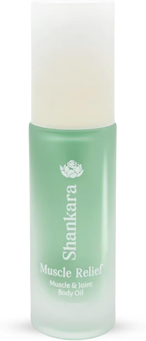 Shankara Muscle Relief Oil Body Massage Oil for Sore Muscles and Joints with Arnica, Boswelia & Sweet Birch Gua Sha, Ayurvedic Massage Therapy, Post Gym, Relaxation (30ml)