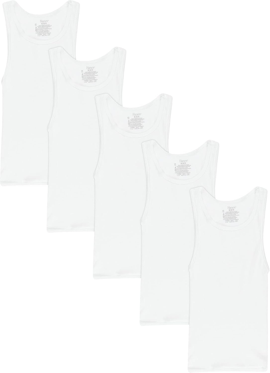Hanes Boys Ecosmart Cotton Tank Undershirt 5-Pack