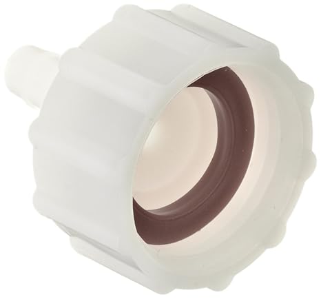 Dixon TCF72 Nylon Tuff-Lite Fitting, Short Shank Coupling, 3/4" GHT Female x 1/4" Hose ID Barbed