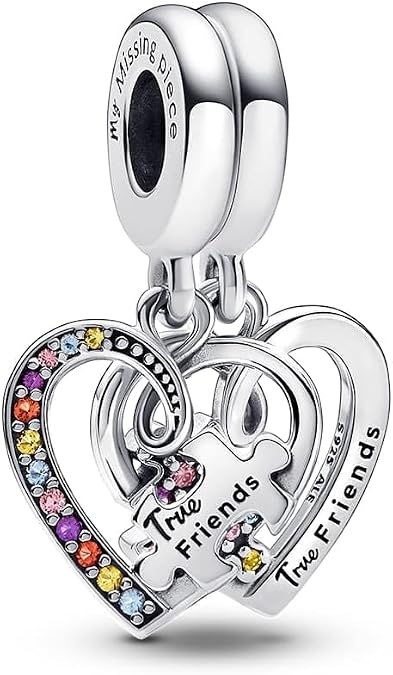 PANDORA Moments, Puzzle Piece Hearts Friendship Charm