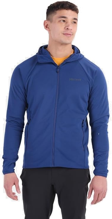 Marmot Men's Leconte Full Zip Hoody Warm Fleece Jacket, Full Zip Jacket, Breathable, Wind Resistant Body Warmer, packable, ideal for hiking & ski layering (pack of 1)