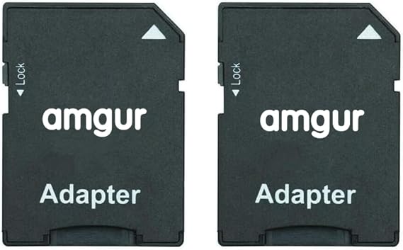 Micro SD Card to SD Card Adapter, TF Card Micro SDHC to SD SDHC Adapter Works with Memory Cards for Older Cameras, PDA, Medical Devices (Pack of 2)