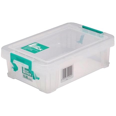 0.8 Litre Storage Box W200xD125xH50mm Clear RB90118