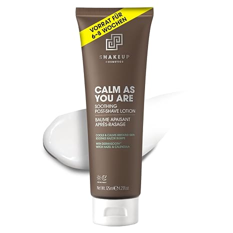 Shakeup Cosmetics - After Shave Lotion for Men After Shaving Soothing Moisturising Non-Greasy Helps Against Redness and Irritation of the Skin and Against Shaving Burn 125 ml