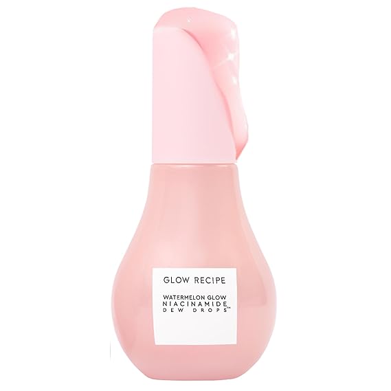 Glow Recipe Watermelon Niacinamide Dew Drops, Korean Niacinamide Serum Drops, Hydrating Face Serum  Primer & Liquid Highlighter, Hyaluronic Acid, Dewy Glow 40ml