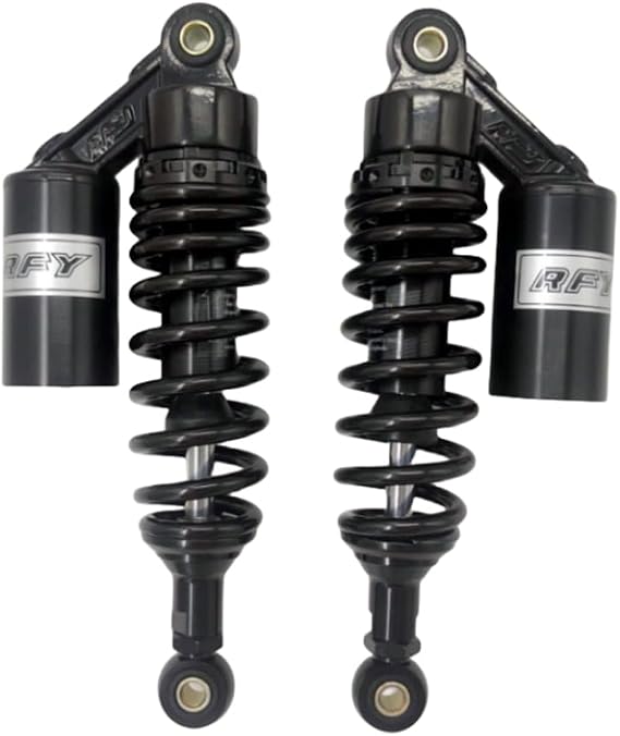 11 inch 280mm Pair Motorcycle Shock Absorber Rear Suspension Universal Compatible for Honda Suzuki Yamaha Kawasaki ATV Go Kart Quad Dirt Sport Bikes (All Black)