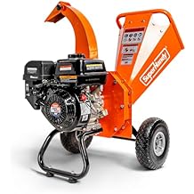 SuperHandy Mini Wood Chipper Shredder Mulcher Heavy Duty 7HP Compact Design 3" Inch Max Capacity