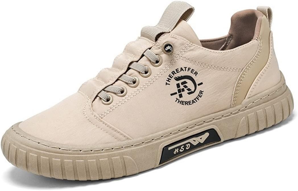 Mens Walking Shoes Summer Casual Breathable Canvas Sneakers Non-Slip Low-top Sport Jogging Shoes Men's Lightweight Tennis Casual Shoes Men's Lace up Fashion Sneakers Loafers & Slip-Ons Beige