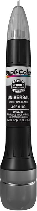 Dupli-Color Scratch Fix All-in-1 Exact Match Automotive Touch-Up Paint Marker, Gloss, Universal Black, 0.25 fl. oz.