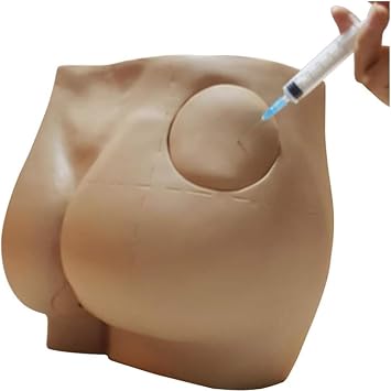 Human Buttocks Intramuscular Injection Training Model Injection Model, Hip Injection Training Simulator, Buttock Muscle Injection Practice Model for Medical Teaching