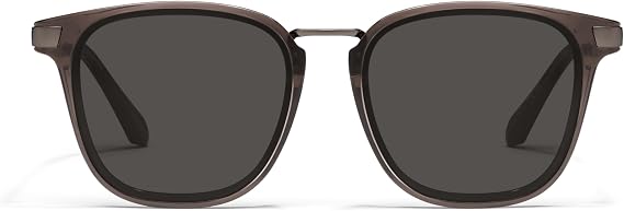 QUAY - Men's Sunglasses, Oversized Rounded Shades, UV Protected Lenses (Weekender, Matte Black/Black Polarized)