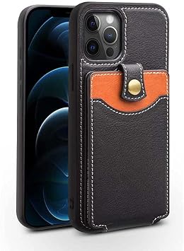 Back Phone Cover with Openable Back, for Apple iPhone 12 Pro Max (2020) 6.7 Inch Leather Shockproof Fully Wrapped Case Card Holder