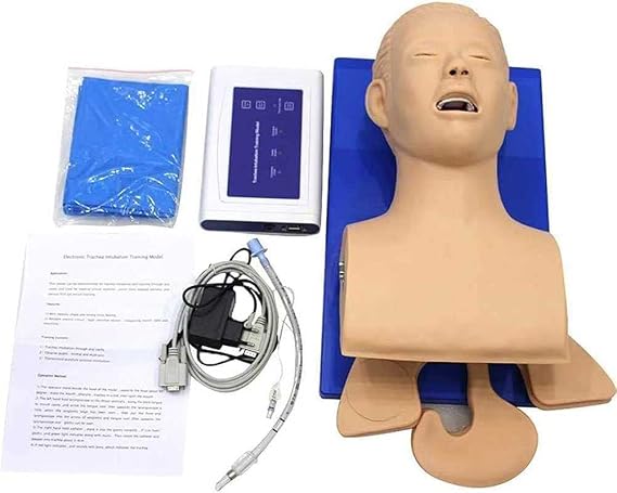 KENNIX PVC Adult Intubation Manikin Teaching Model, Airway Management Trainer Tracheal Intubation Training Simulator Model for Science Lab Education