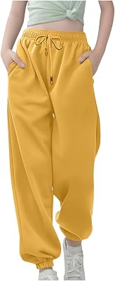 Baggy Sweatpants for Girls Boys Straight Leg Active Joggers Teen Drawstring Elastic Waist Sweat Pants with Pockets