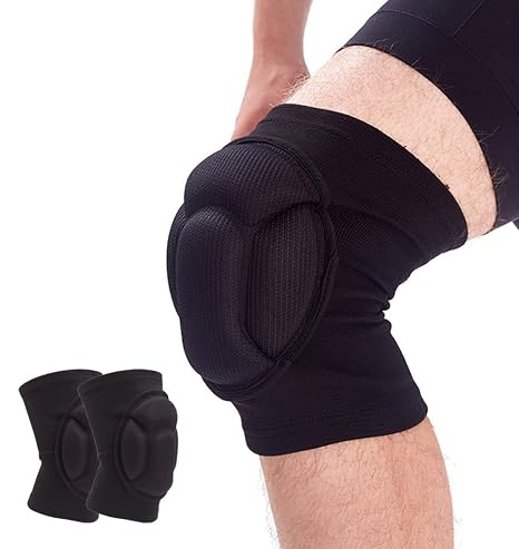 Knee Pads for Women & Men, Basketball Knee Pads Volleyball Knee Pads for Women Men Wrestling Knee Pads Wrestling Gear, Crash Pad Snowboarding Gear Knee Protector Soft Knee Pads for Work (Small, Black)
