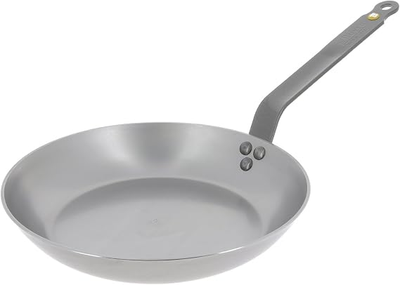 de Buyer MINERAL B Carbon Steel Omelette Pan - 11 Diameter, 8.3 Cooking Surface - Naturally Non-Stick Finish - Made in France