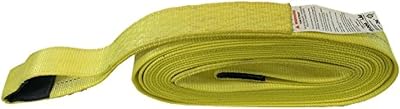 Cargo Equipment Corp. 2 X 40 Ft Single Ply Recovery Strap with Wear Pad in Loops