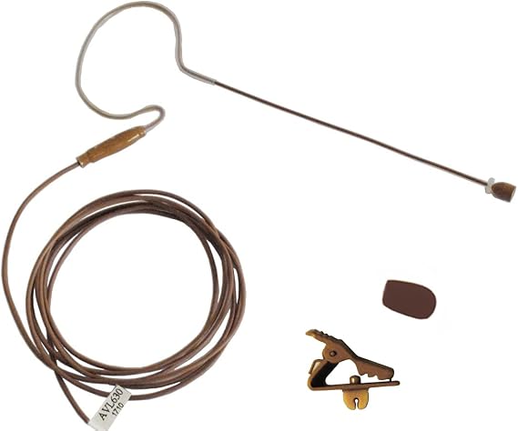 AVL-630CC-TA3 Cocoa Color Earhook Mini Headset Microphone for AKG & Samson