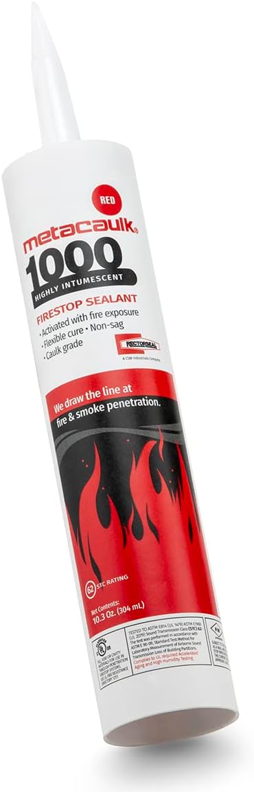 RectorSeal Metacaulk 1000 66640 Firestop Sealant, Easy Application, Firestop, 10.3 oz.