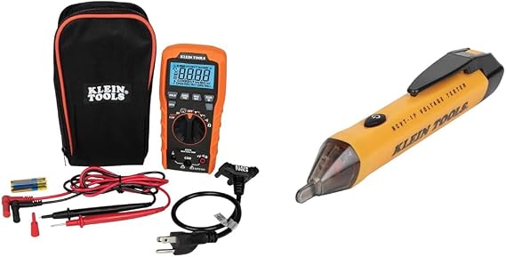 Klein Tools ET270 Auto-Ranging Digital Multi-Tester, AC/DC, Resistance, Continuity & NCVT1P Voltage Tester, Non-Contact Low Voltage Tester Pen, 50V to 1000V AC