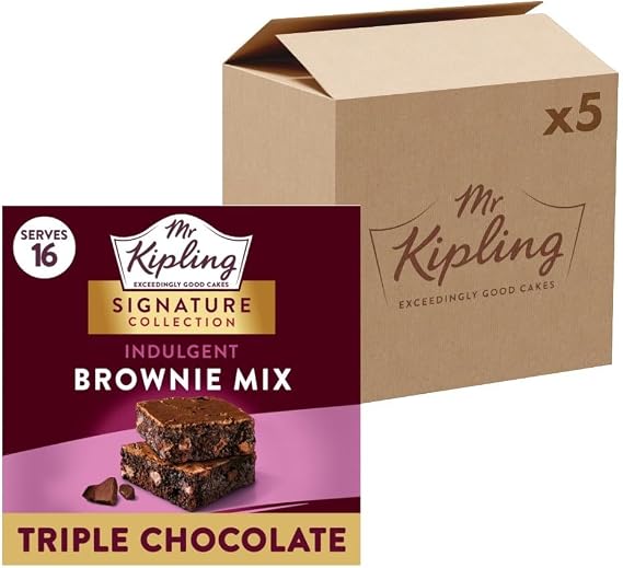 Mr Kipling Triple Chocolate Brownie Cake Mix, 379 g (5-Pack)