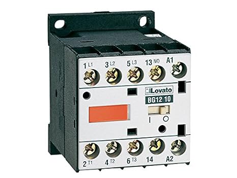 Lovato Electric 11BG0601A12060 3 Pole Mini Contactor, BG06.01A, 120V 60 Hz