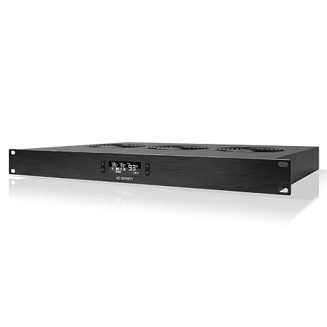 AC Infinity CLOUDPLATE T2, Rack Mount Fan 1U, Top Exhaust Airflow