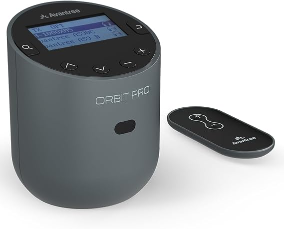 Avantree Orbit Pro - Bluetooth TV Transmitter with LCD and Remote | Connect AirPods or other headphones to TVs with optical or AUX output and adjust volume using the included remote.