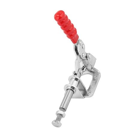 Toggle Clamp,Iron Galvanized Quick Fixed Toggle Clamp Holding Push Pull Action Hand Tool (GH-302-FM)