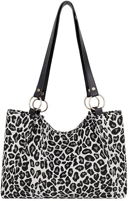 Leopard Tote Bag for Women Cheetah Purse Vintage Hobo Bag Large Capacity Work Tote Bag