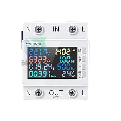 AC170-300V WiFi Din Rail Smart Digital Energy Meter Tester Electricity Usage Monitor Power Voltmeter Voltage Amps Watt Kwh New 2025 High for Reliable Electronic Component, Stable Performance