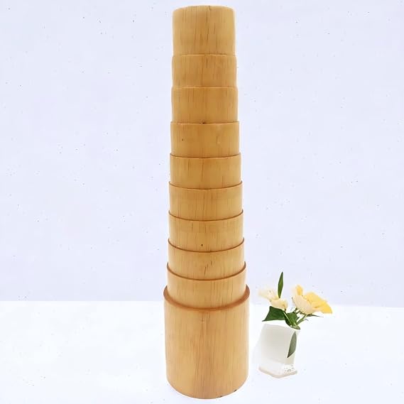 Professional Wooden Bracelet Mandrel & Sizer Tool - Step-Design Adjustable Bangle Sizing Tool for Precise Measurements, Ideal for Bracelet Making, Wire Wrapping, and Jewelry Crafting with Durability