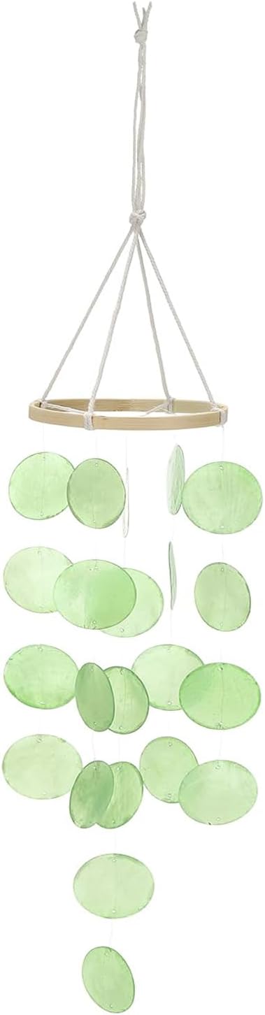 Wind Chimes for Garden,Shell Wind Chimes,Hanging Mobile Boho Decor | Green 73cm Windchimes for Garden Handcrafted Hanging Beach Wind Chime for Outside Indoor Patio Garden Porch Decor