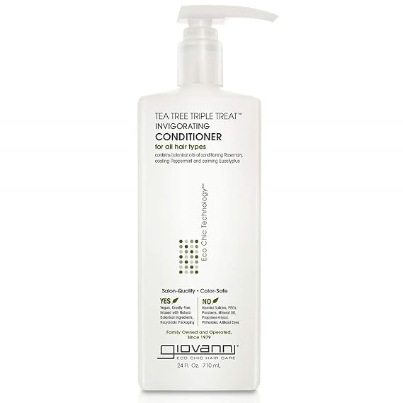 GIOVANNI Tea Tree Triple Treat Invigorating Conditioner, 24 oz (1 Pack)