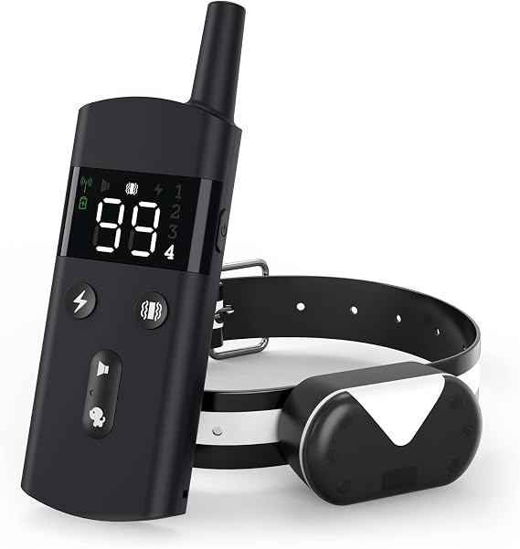 Dog Shock Collar with Remote - Electric Dog Training Collar 2600FT, Rechargeable Waterproof Collars with Vibration, Electric Shock, Beep and Security Lock for All Breeds, Sizes