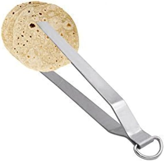 Steel Cooking Tongs - Stainless Steel, 1 Piece, Silver, Food Service, Kitchen