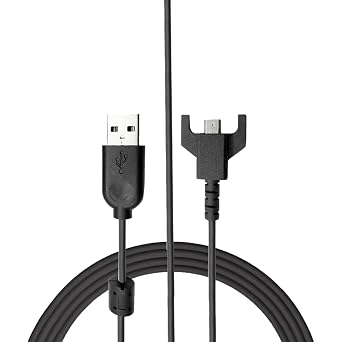 USB Charging Cable (6 feet) for Logitech G703 / G900 / G903 / G Pro Wireless/G Pro X Superlight Gaming Mouse, G560 Speaker, G Pro Kayboards, USB to Micro USB (Black)