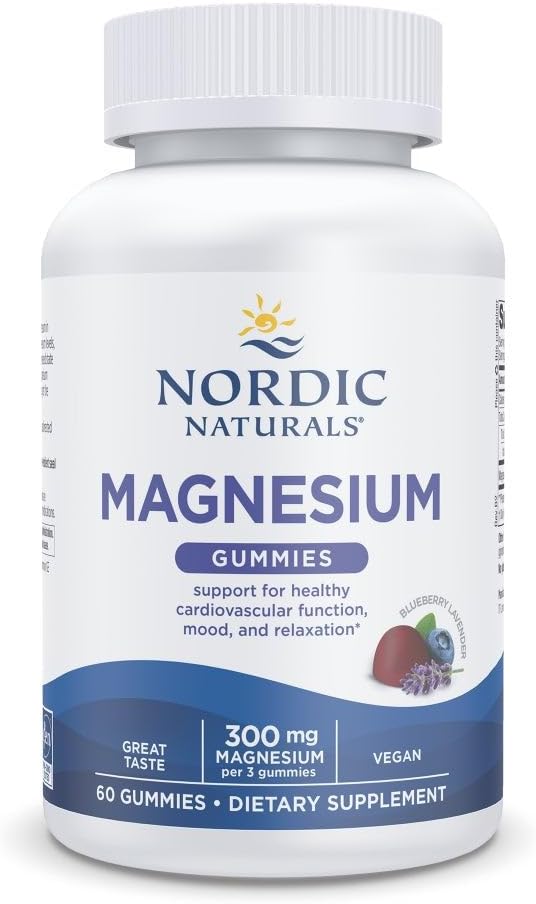 Nordic Naturals Magnesium Gummies, Vegan, Blueberry Lavender - 60 Count