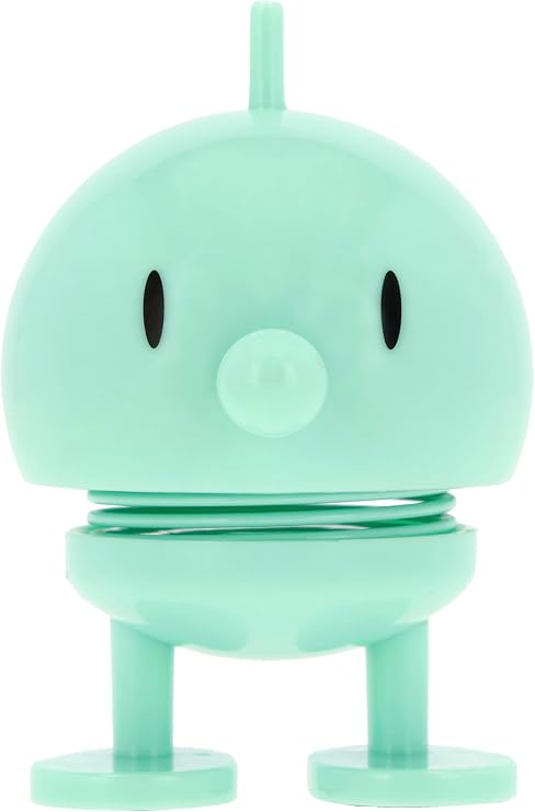 Hoptimist Bumble - Danish Design Home Decor Ornament - Plastic Figurine with a Metal Spring, Small - Creates Cheerful Movement - (Pink)